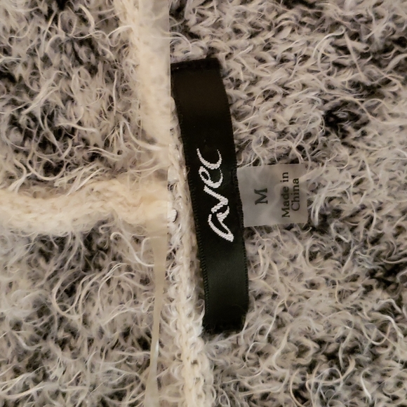 Avec Les Filles Black & White Eyelash Cardigan Size M - Picture 6 of 10